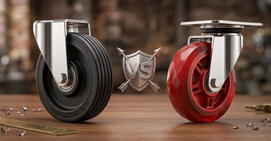 Rubber vs Polyurethane Caster Wheels for UAE Floor Types